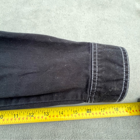 Northern Reflections Black Jean Jacket With White Stitching - Picture 8 of 10